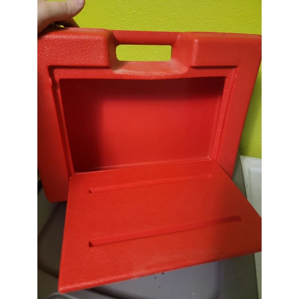 VINTAGE RED TYCO SUPER BLOCKS STORAGE CASE 16